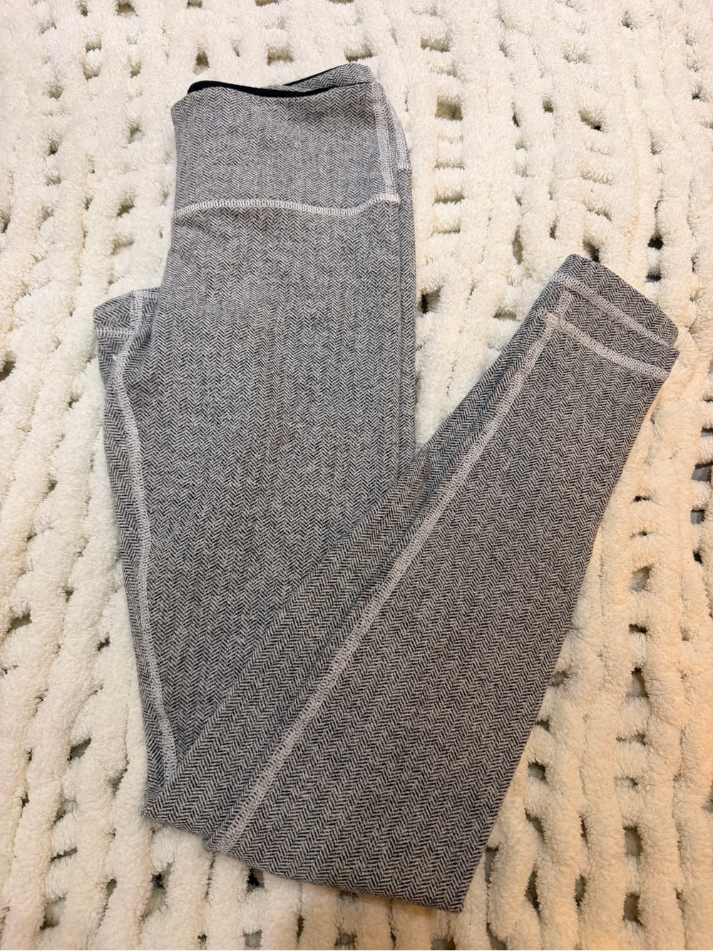 Lululemon athletica Gray Herringbone-Style Leggings